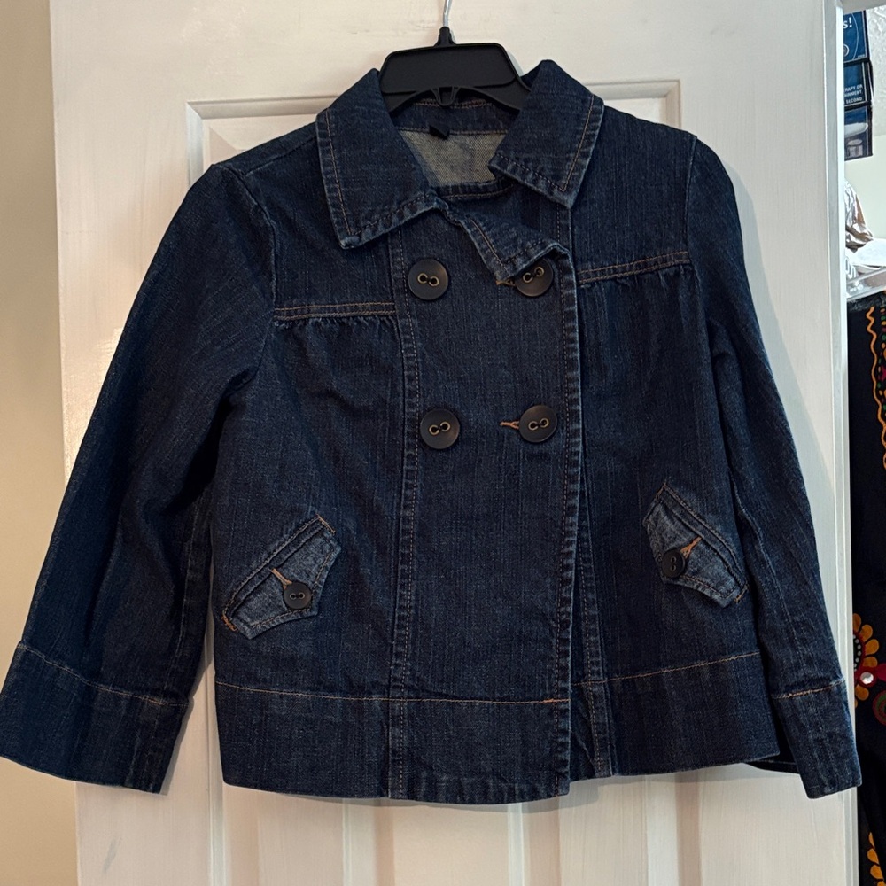 Women's Double-Breasted Denim Blazer